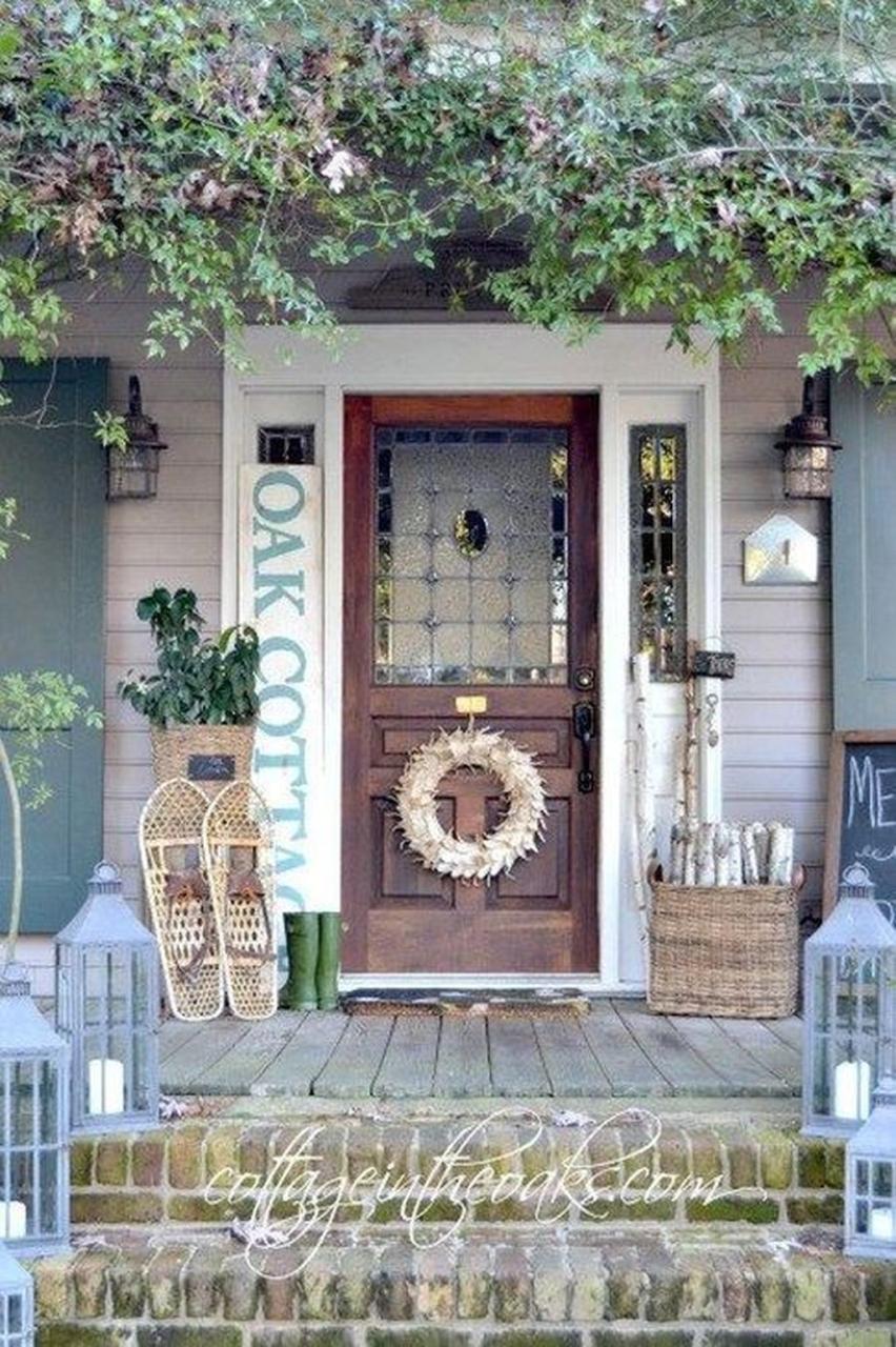 winter porch decor after christmas 32 Lovely Winter Theme Decor Ideas After Christmas HOUSEDCR Rustic