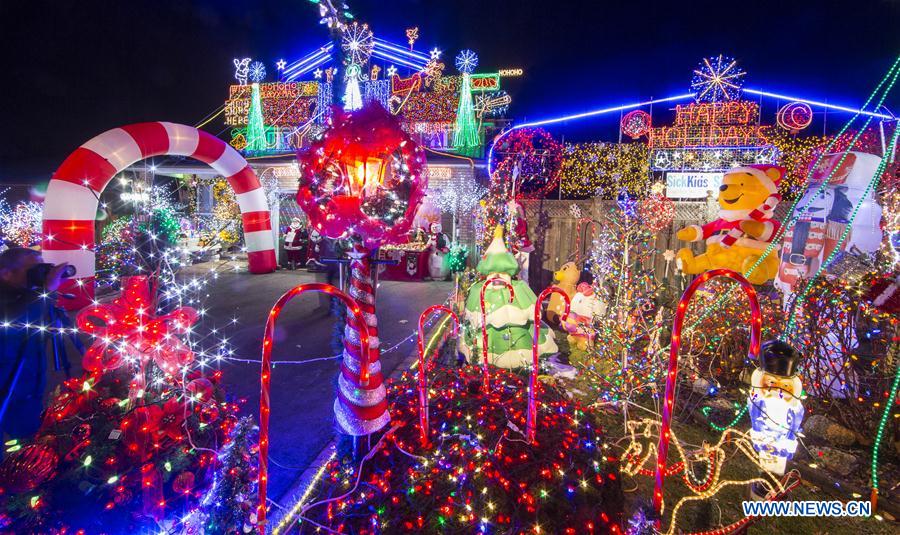 christmas decor in canada Colorful Christmas lights and decorations seen in Canada Xinhua