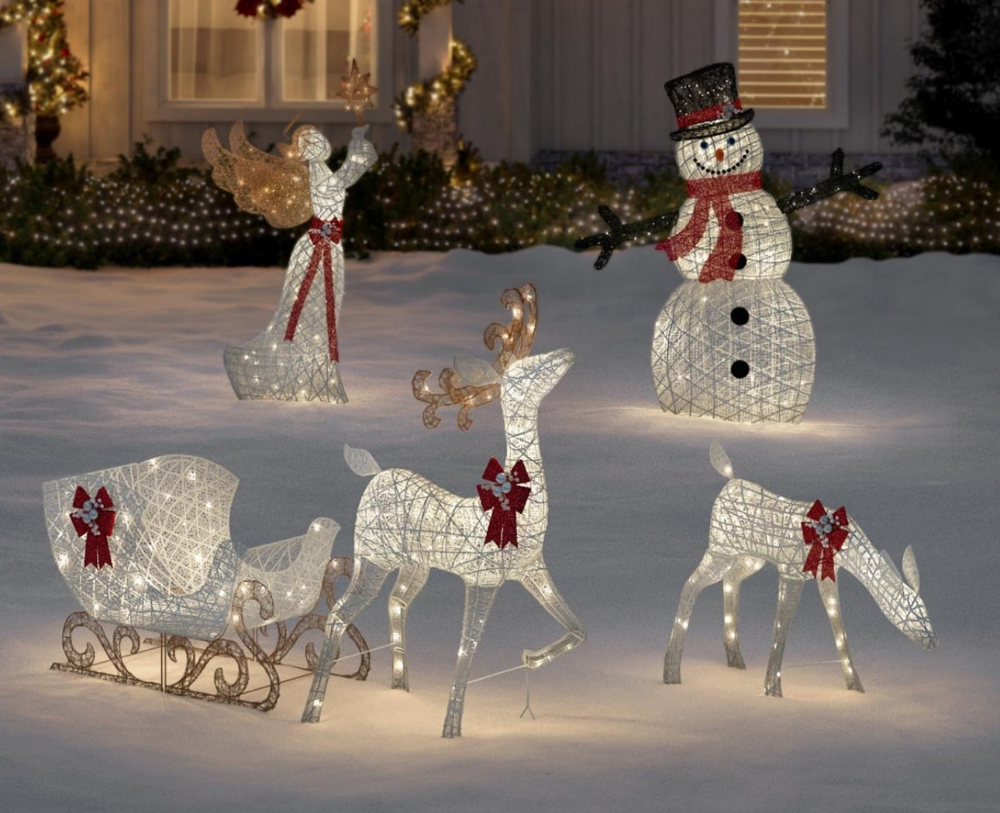 christmas deer decor outdoor home depot Christmas Decorations The Home Depot Outdoor Reindeer Christmas