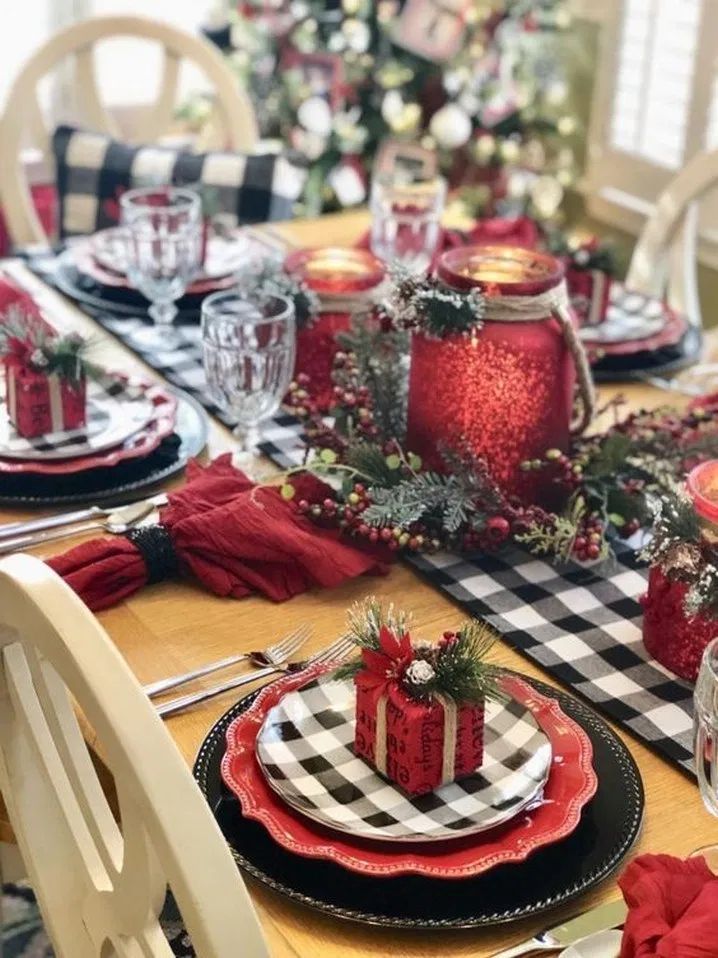 farmhouse christmas table decor ideas Farmhouse christmas decor ideas 1 Christmas table decorations