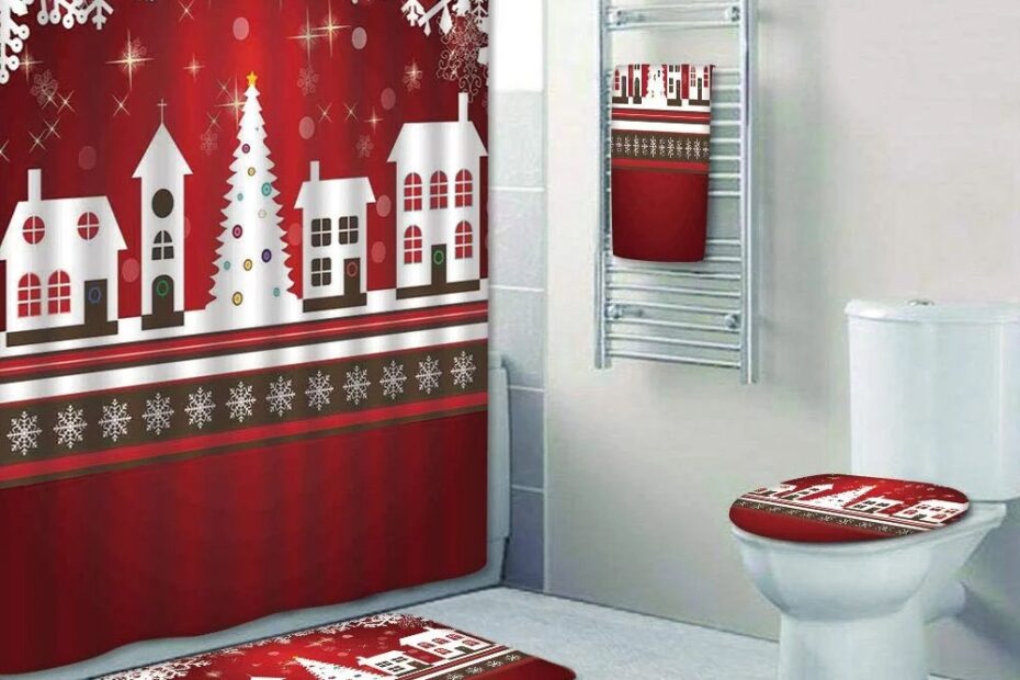 walmart christmas bathroom decor PRTAU Christmas Winter Holidays Gingerbread House Tree Snowflakes 5