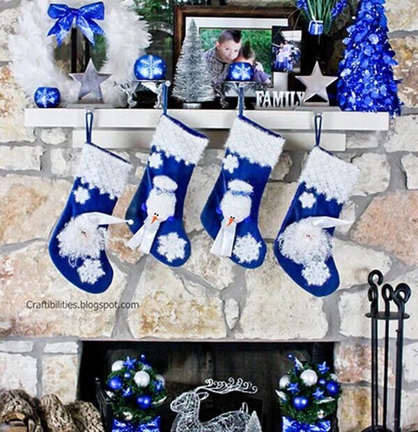 blue christmas wall decor 23 Best Blue Christmas Decor Ideas and Designs for 2020