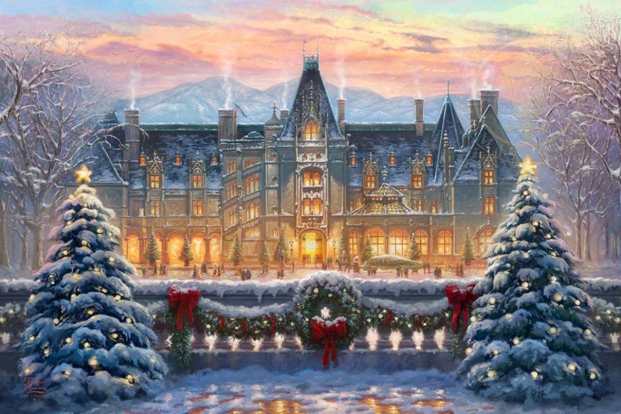 thomas kinkade christmas decor Christmas at Biltmore® Thomas Kinkade Studios Thomas kinkade