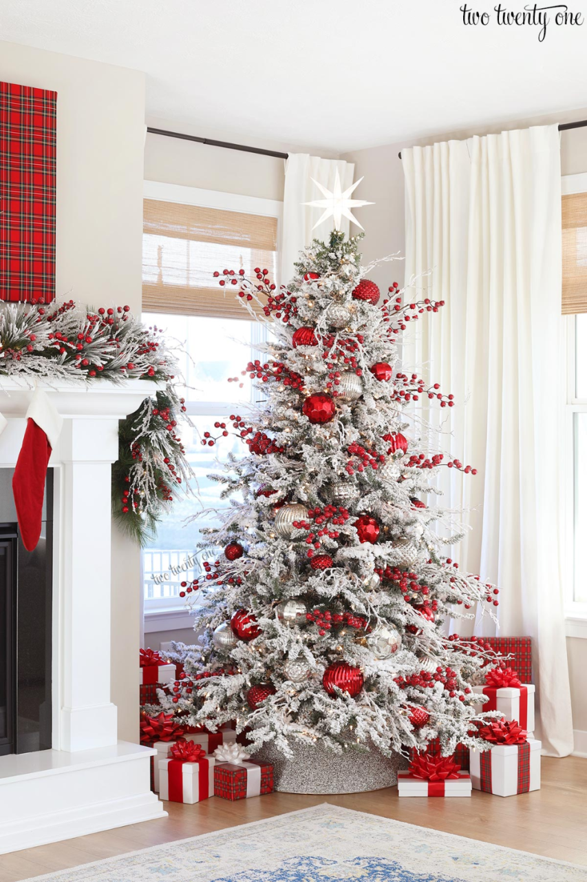 red and silver christmas tree decor 30+ Red And Silver Christmas Tree Ideas DECOOMO