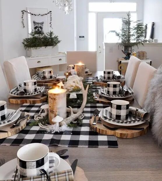 buffalo check christmas table decor 31 Cozy Buffalo Check Christmas Decor Ideas Shelterness