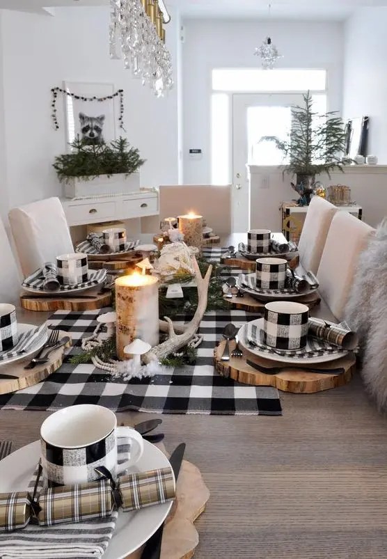 buffalo check christmas table decor 31 Cozy Buffalo Check Christmas Decor Ideas Shelterness