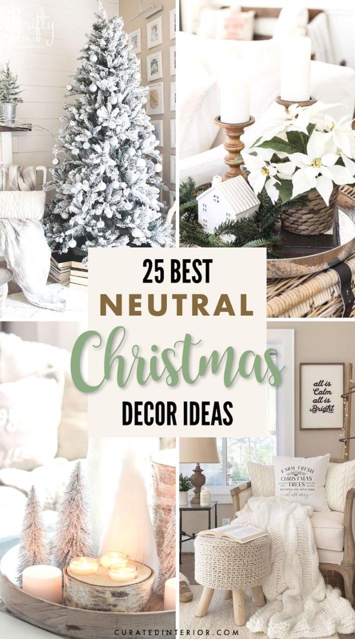 christmas decor neutral colors 25 Neutral Christmas Decor Ideas & Inspiration