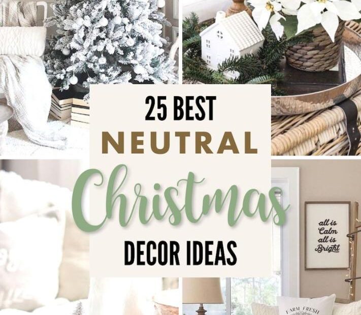 neutral christmas decor ideas 25 Neutral Christmas Decor Ideas & Inspiration