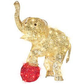 elephant christmas outdoor decorations Shop Gemmy Elephant Outdoor Christmas Decoration at