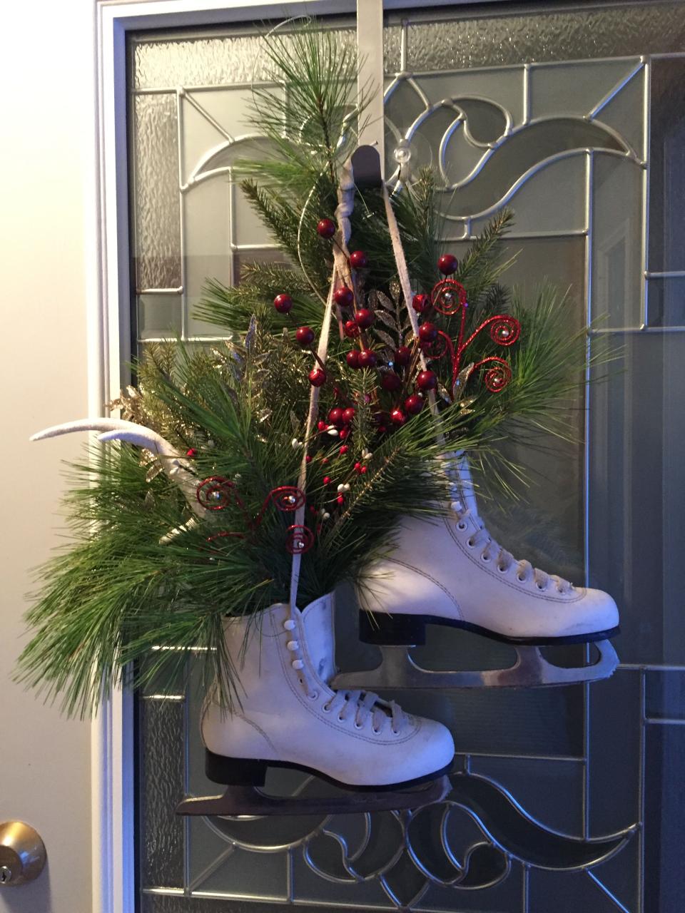 christmas decor ice skating rink Holiday Ice Skate Decoration Christmas DIY IceSkate