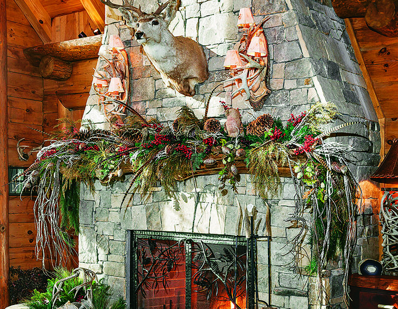 christmas decorating ideas for log cabin Festive Log Homes Get into the Holiday Spirit Log homes, Christmas