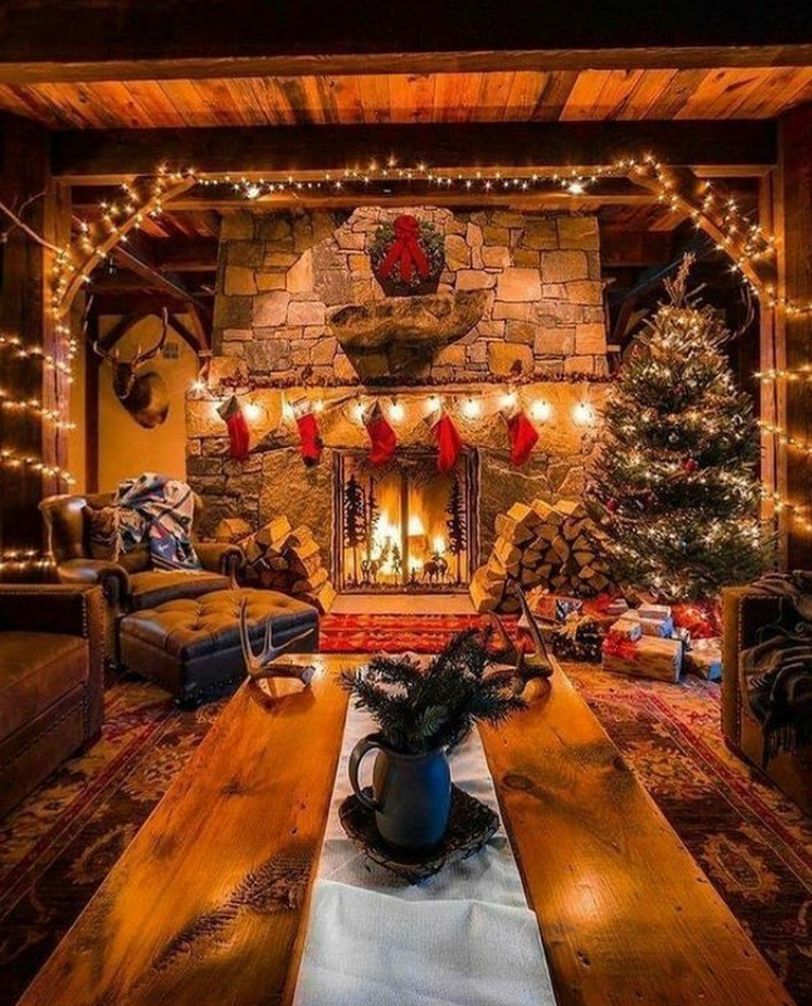 cabin christmas decor ideas Rustic farmhouse Christmas decorating ideas to try this year miss mv