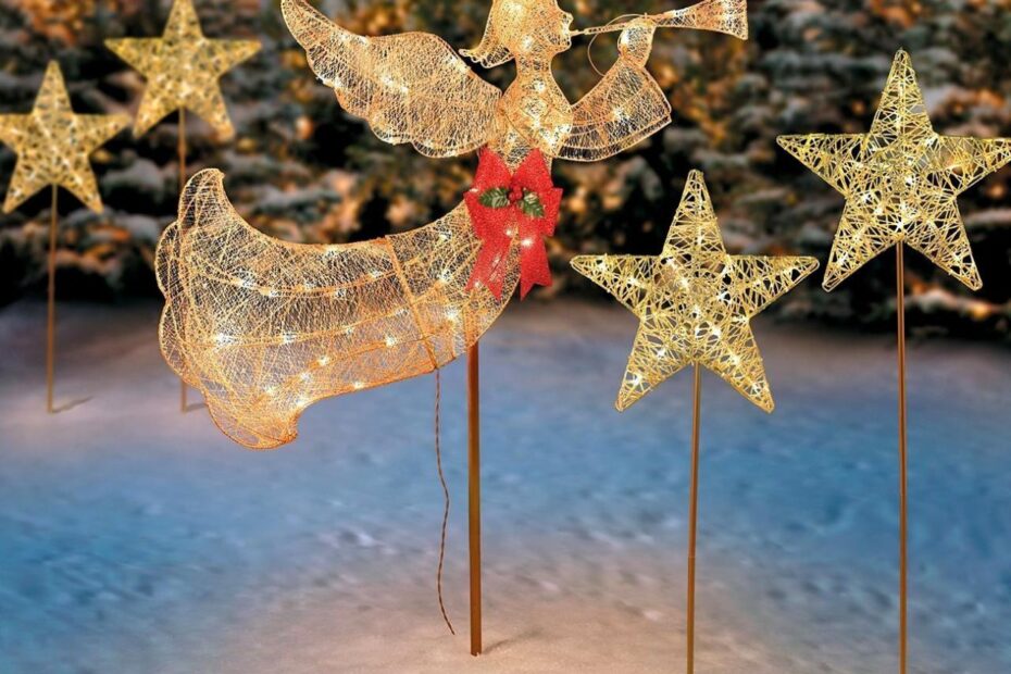 lighted christmas angel yard decor Lighted Angel Outdoor Christmas Decorations Decorationlamp Com