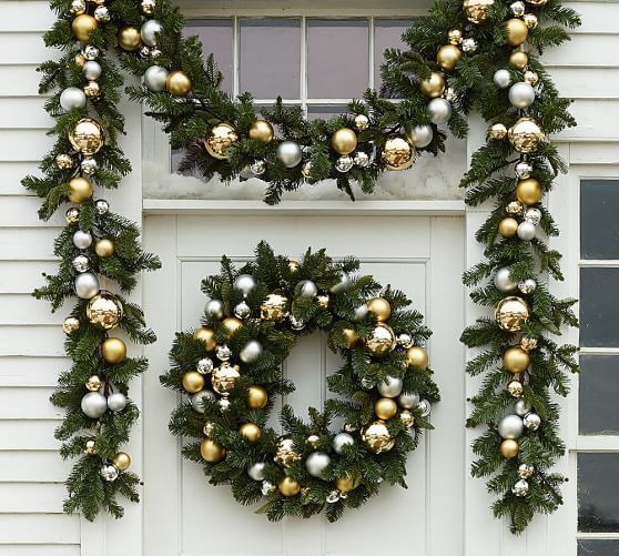 christmas ornament garland outdoor 20+ Outdoor Christmas Garland With Ornaments The Urban Decor