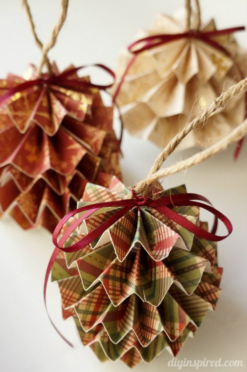 christmas decoration ideas with paper DIY Paper Christmas Ornaments Step by Step Tutorial