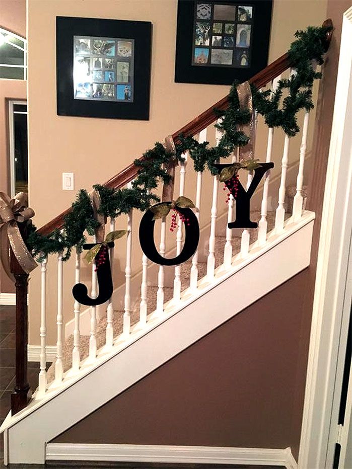 christmas decoration ideas for stairs 101 DIY Christmas Decorations & Decor Ideas Christmas stairs