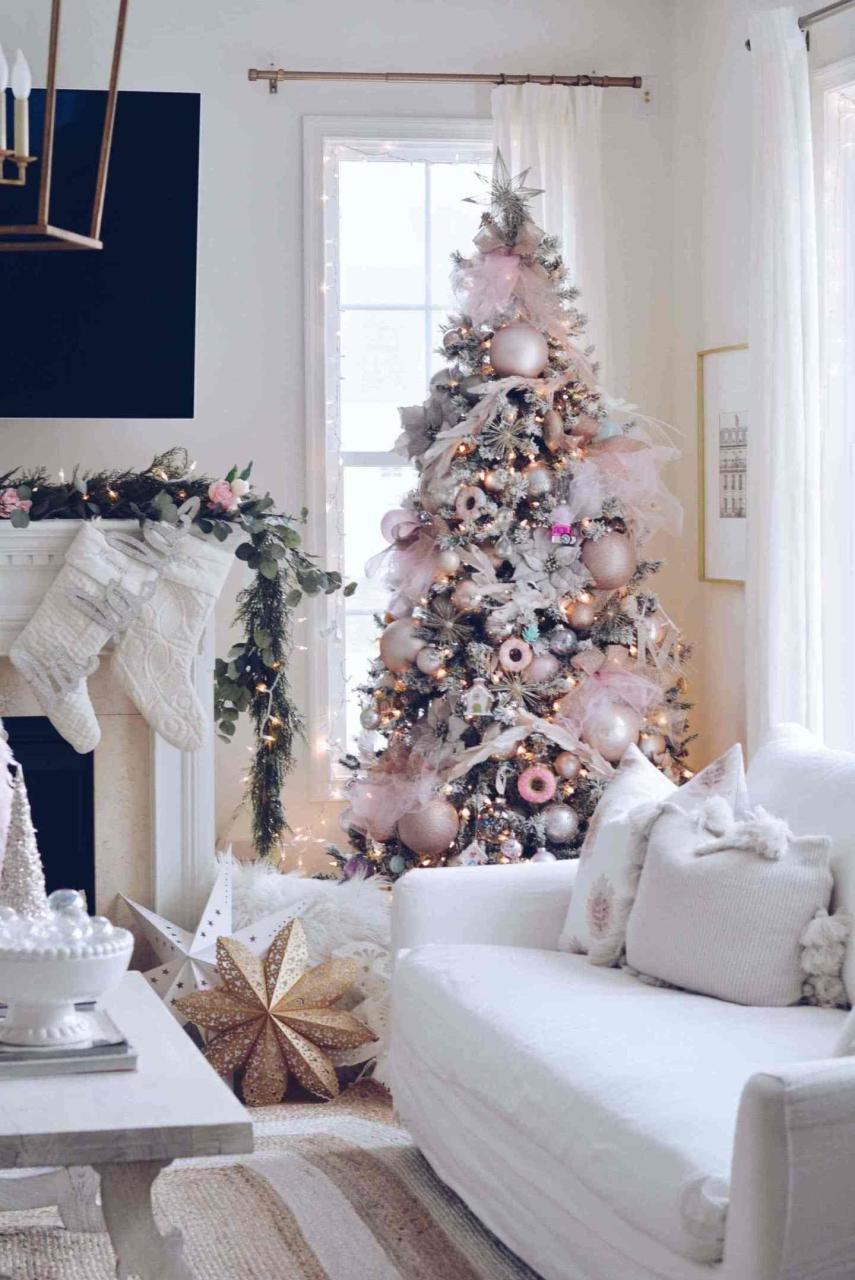 pink christmas room decor 30+ Pink Theme Christmas Tree DECOOMO