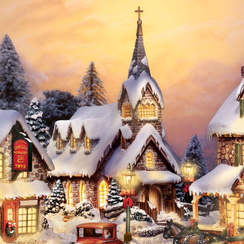 thomas kinkade christmas decor Thomas Kinkade Christmas Village 2021