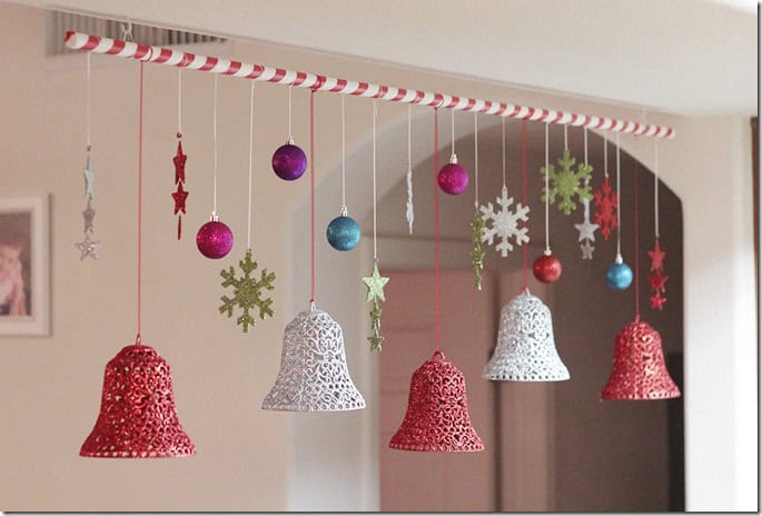 christmas decor ideas hanging 17 Last Minute & Inexpensive DIY Hanging Christmas Decorations