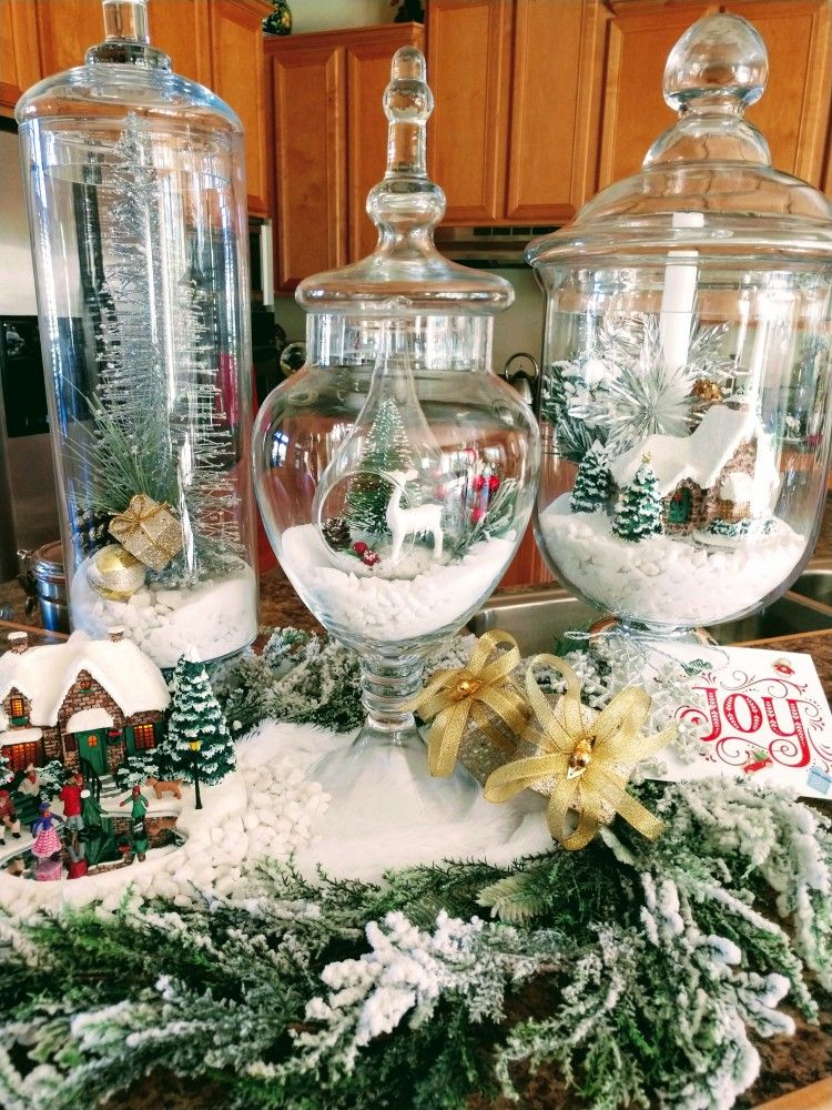 christmas decorating ideas with apothecary jars Christmas Apothecary Jars. Decorating with Apothecary Jars for