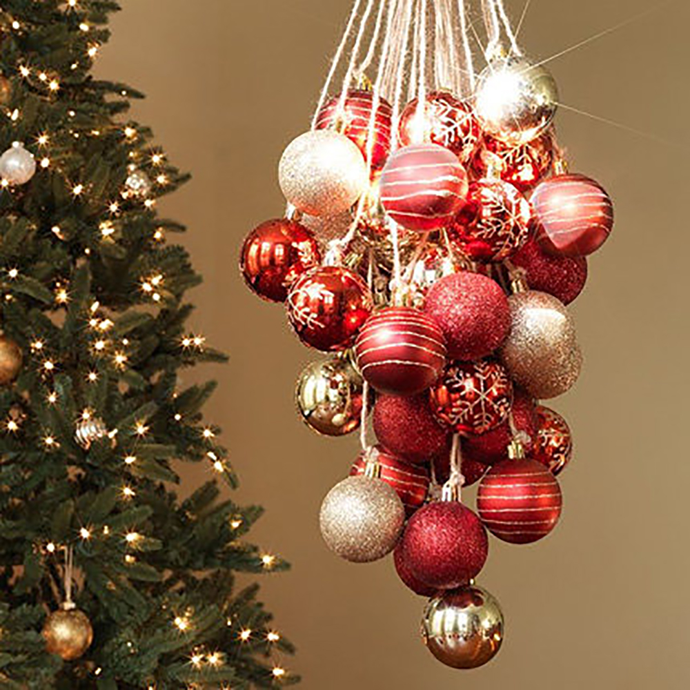 diy christmas balls decor Buy 4cm Round Christmas Tree Decor Ball Bauble Hanging