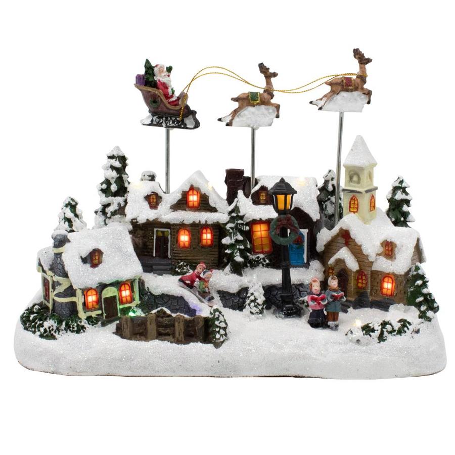 kurt adler christmas decor Kurt S. Adler Kurt Adler 10in Gingerbread Santa Village Stores with