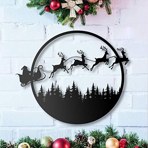 metal christmas wall decor ikonikahome Santa Claus Merry Christmas Metal Wall Art Wall Decor Home