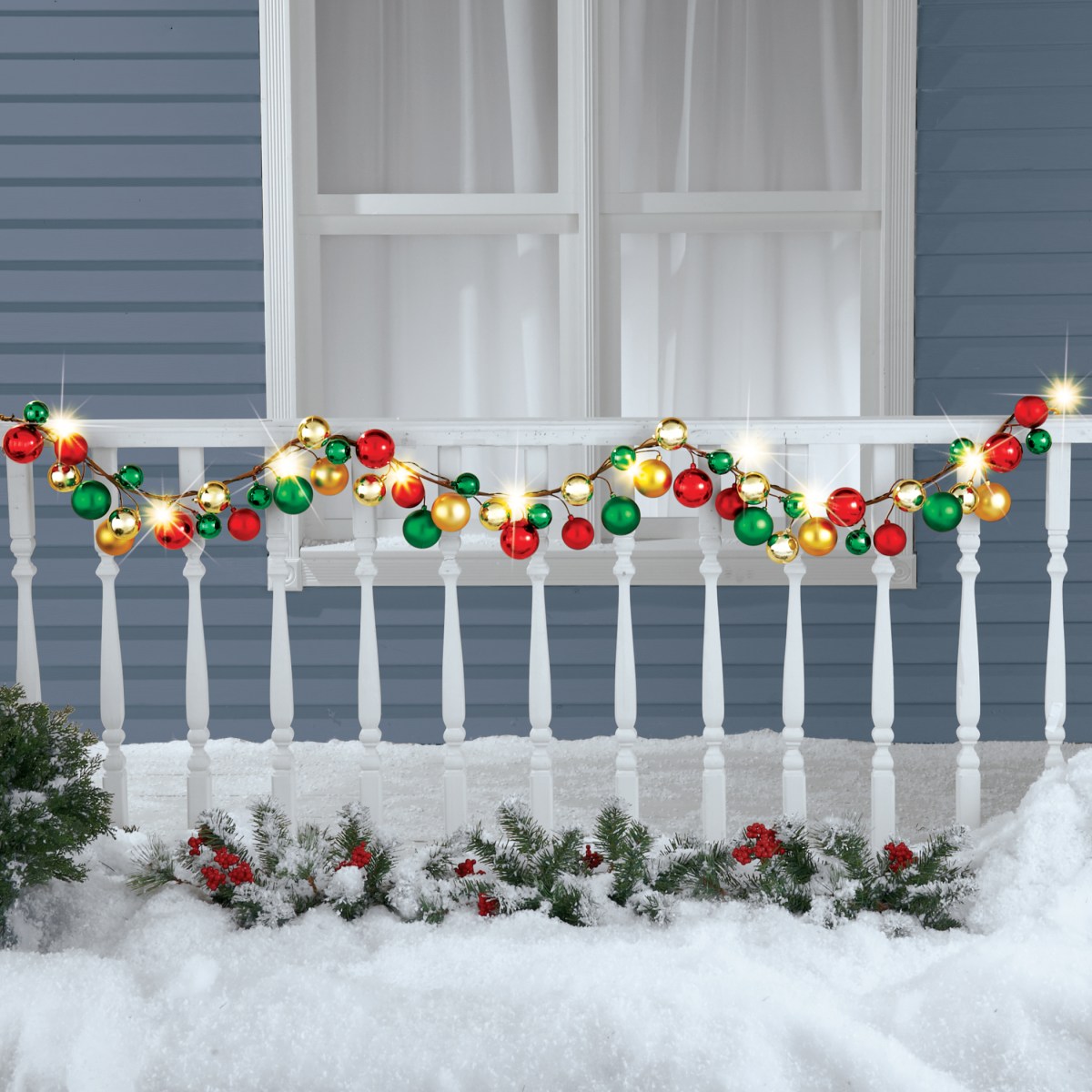 solar powered christmas decor Solar Powered LED Lights Christmas Ornament Garland Collections Etc.