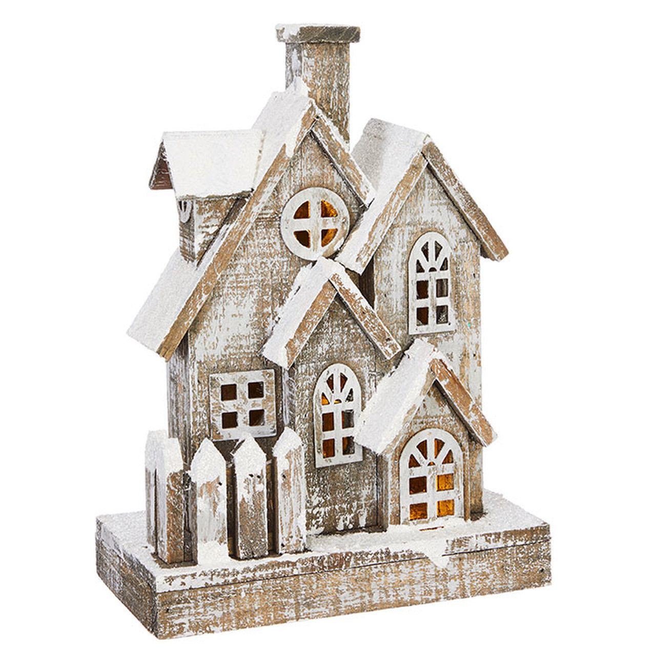 wooden houses christmas decor 13 inch lighted wooden Christmas house Christmas tabletop decor