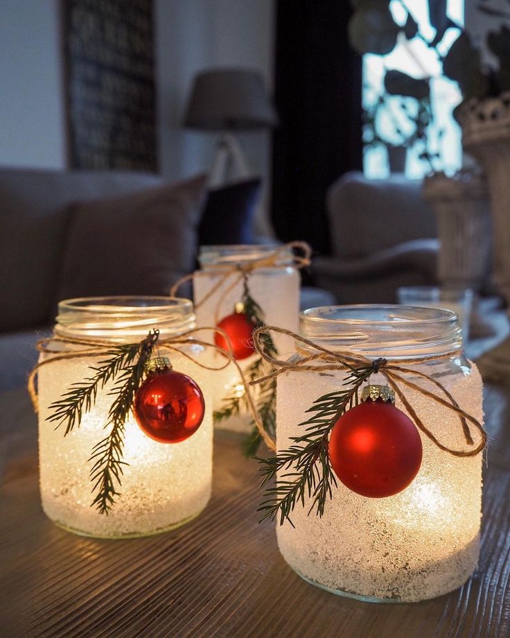 christmas jar decoration ideas pinterest How to Use Mason Jars for Winter Decoration Christmas