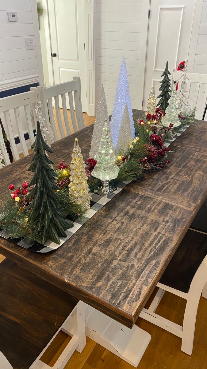 christmas trees for table decor Christmas Tree Table Decor Country christmas decorations, Christmas