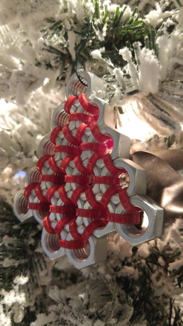 christmas ornament zip tie Zip Tie and Nut Christmas Tree Holiday decor, Christmas ornaments