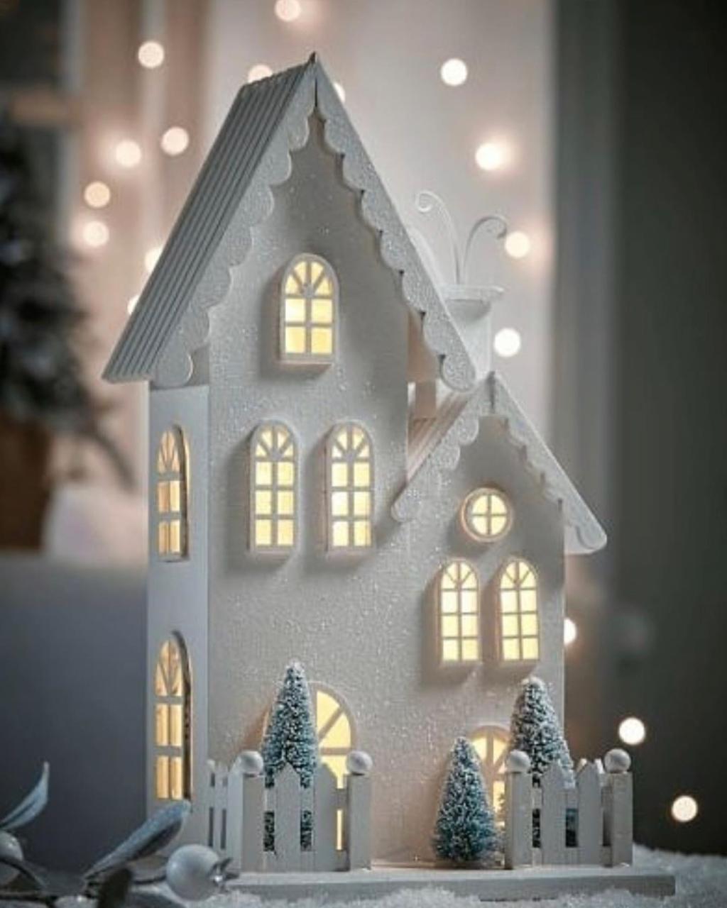 little white houses christmas decor Pin by Julia Komar on Рождественские поделки Christmas village