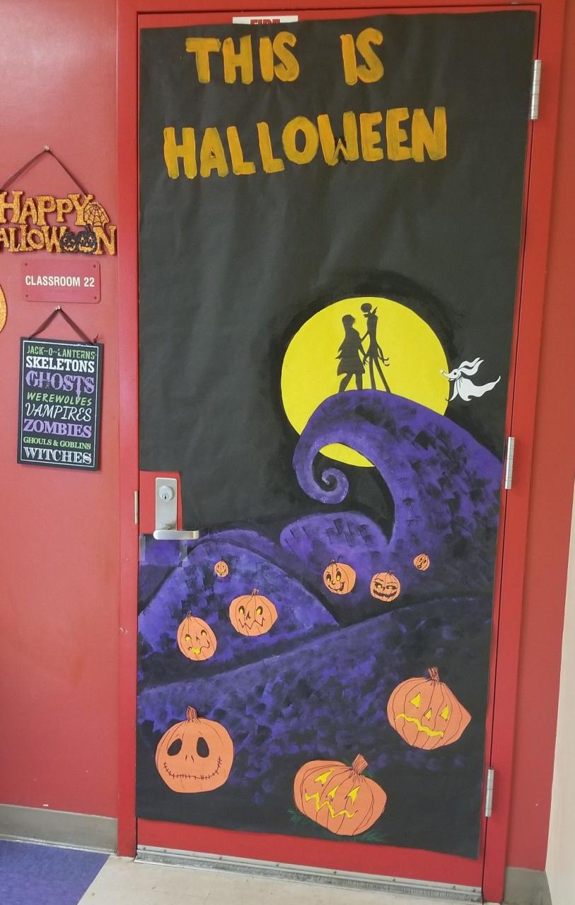 nightmare before christmas classroom decor Nightmare Before Christmas Door Decorations Ideas For Preschoolers