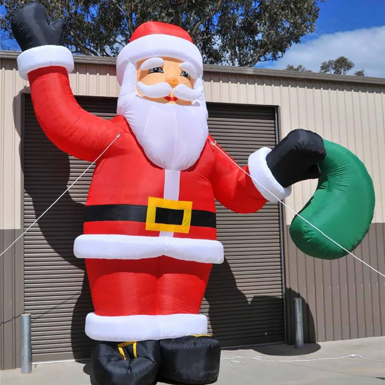 christmas decorations outdoor inflatable decorations 6M Giant Christmas Santa Claus Inflatable Large Outdoor Decoration