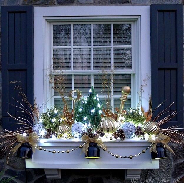 christmas window box decor My Crafty Home Life Updating My Window Boxes....Part 2 Christmas