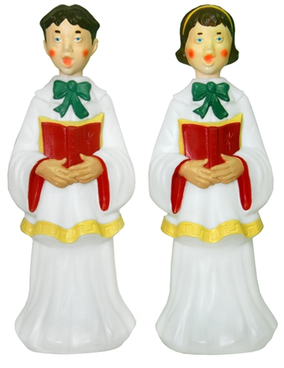 outdoor retro christmas decor Choir Boy and Girl Blow Mold Decoration C3640 Vintage christmas