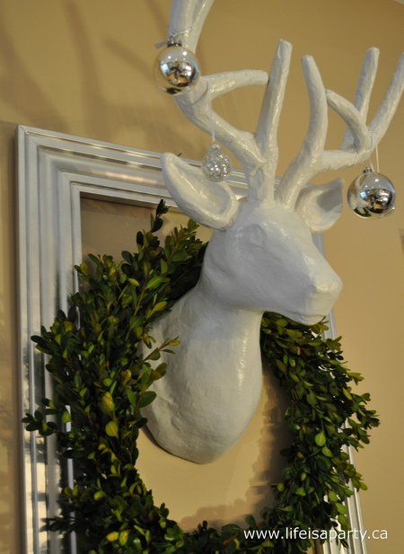 deer head christmas decor Deer Head Woodland Christmas Woodland christmas, Woodland christmas