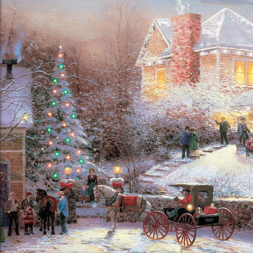 thomas kinkade christmas decor Wall Decor Thomas Kinkade Victorian Christmas II Wall Decor by The