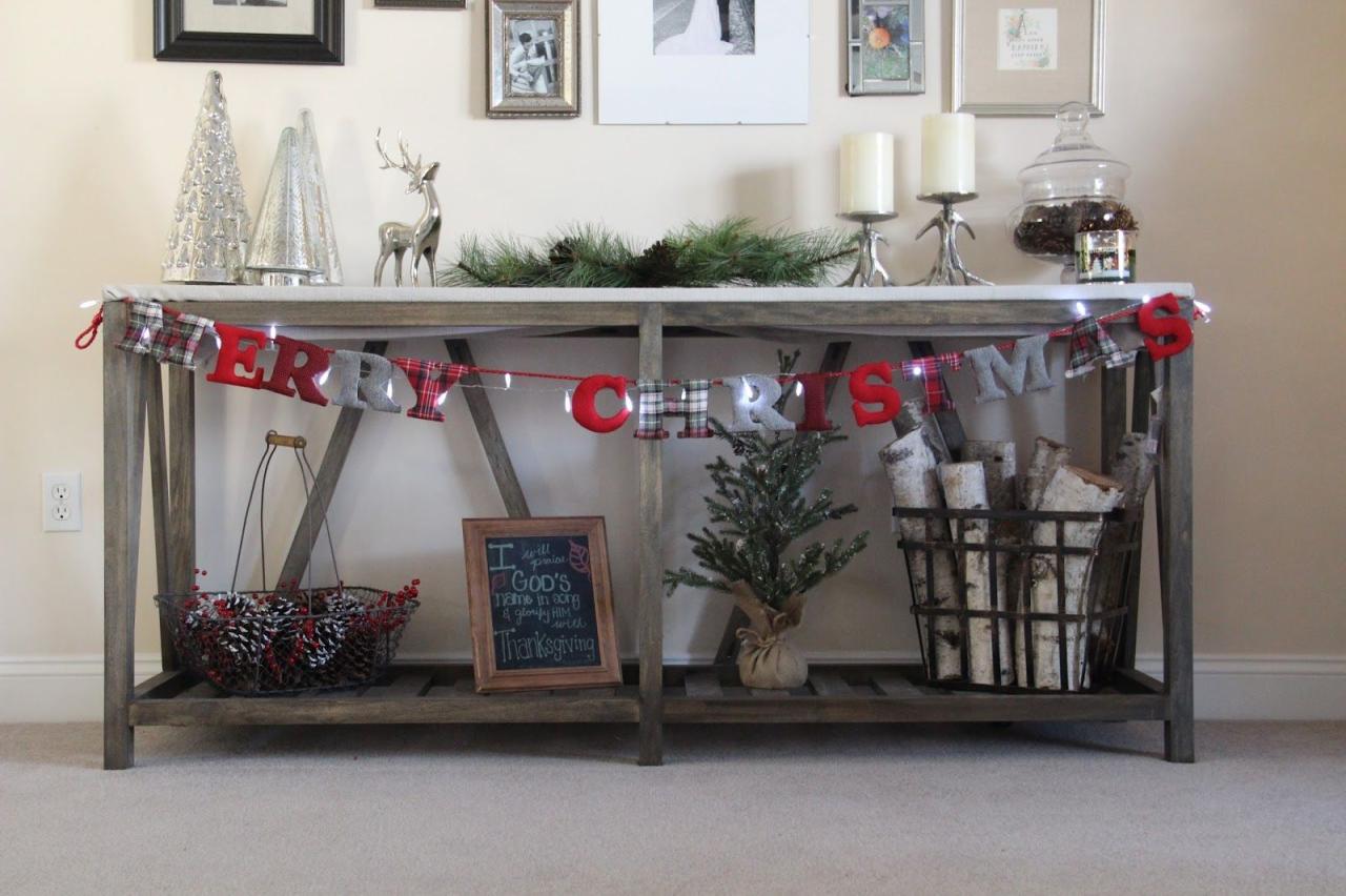 christmas decor console table Christmas Décor, Come On In! Darling Do Christmas Table Decorations