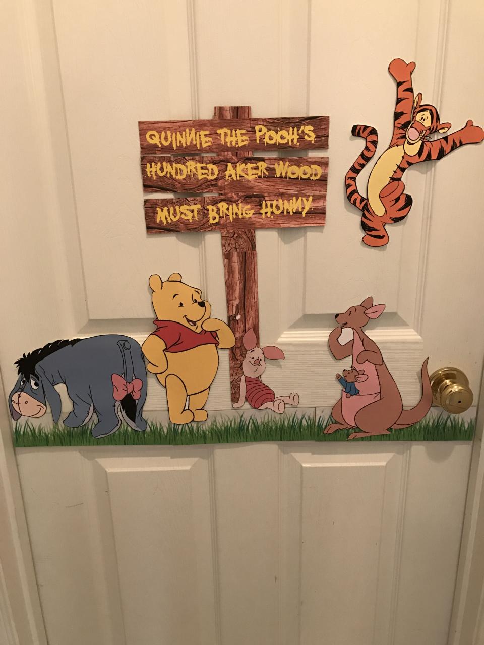 winnie the pooh christmas decor Winnie the Poohthemed birthday party door decor Winnie the pooh