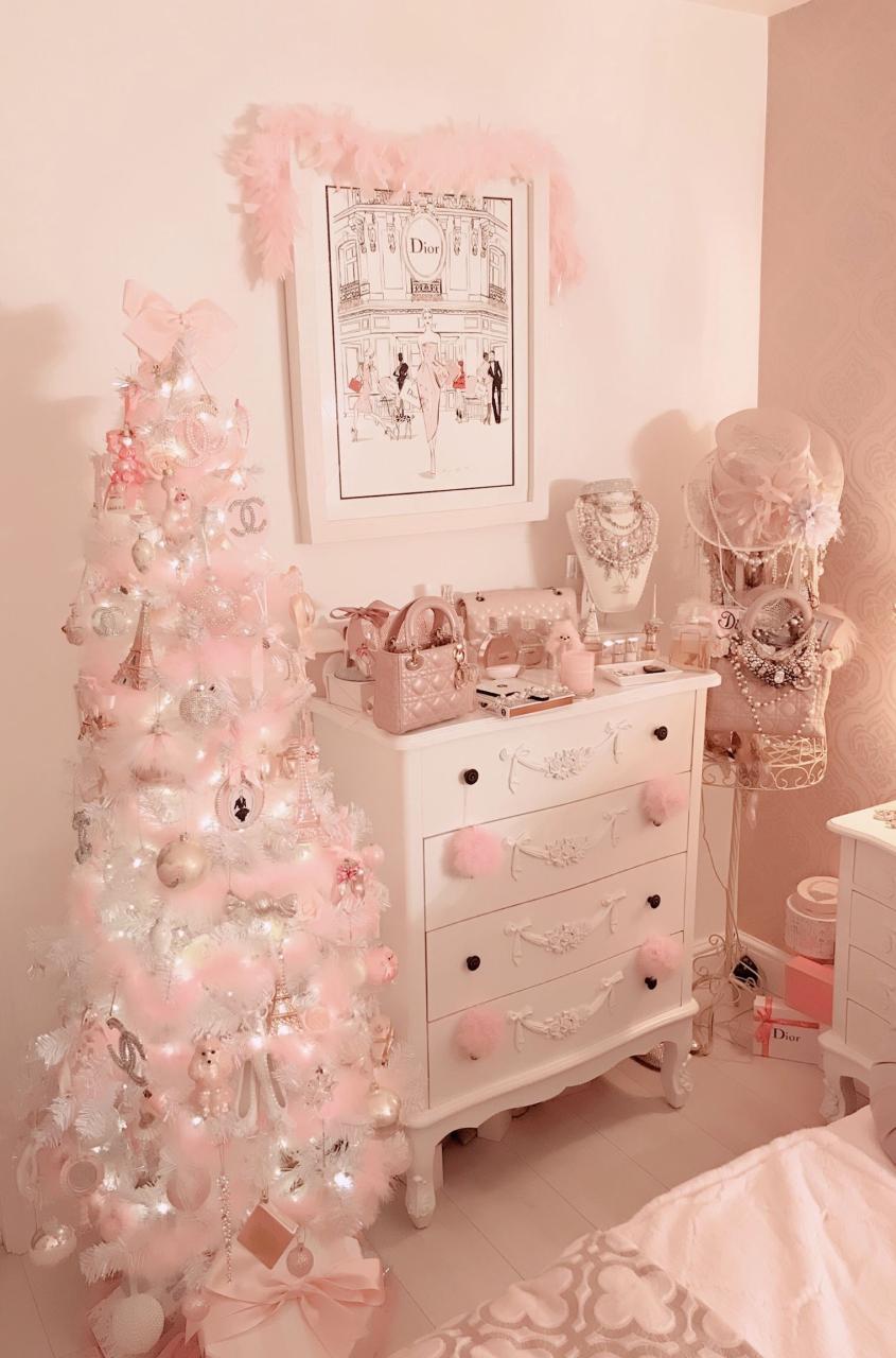 pink christmas room decor Pink Christmas Wonderland ️🎀 pinkchristmas Pink Christmas Bedroom