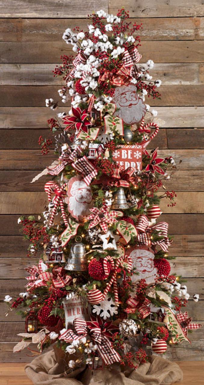 farmhouse decor christmas tree 10+ Farmhouse Christmas Tree Decorations