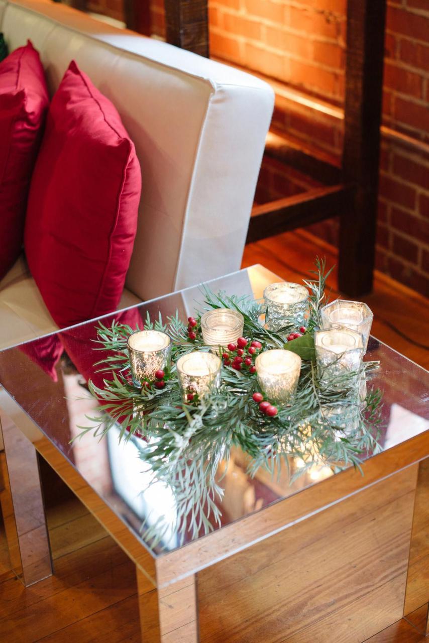 end table christmas decor End table decor. Juniper Designs. Photography Something Gold