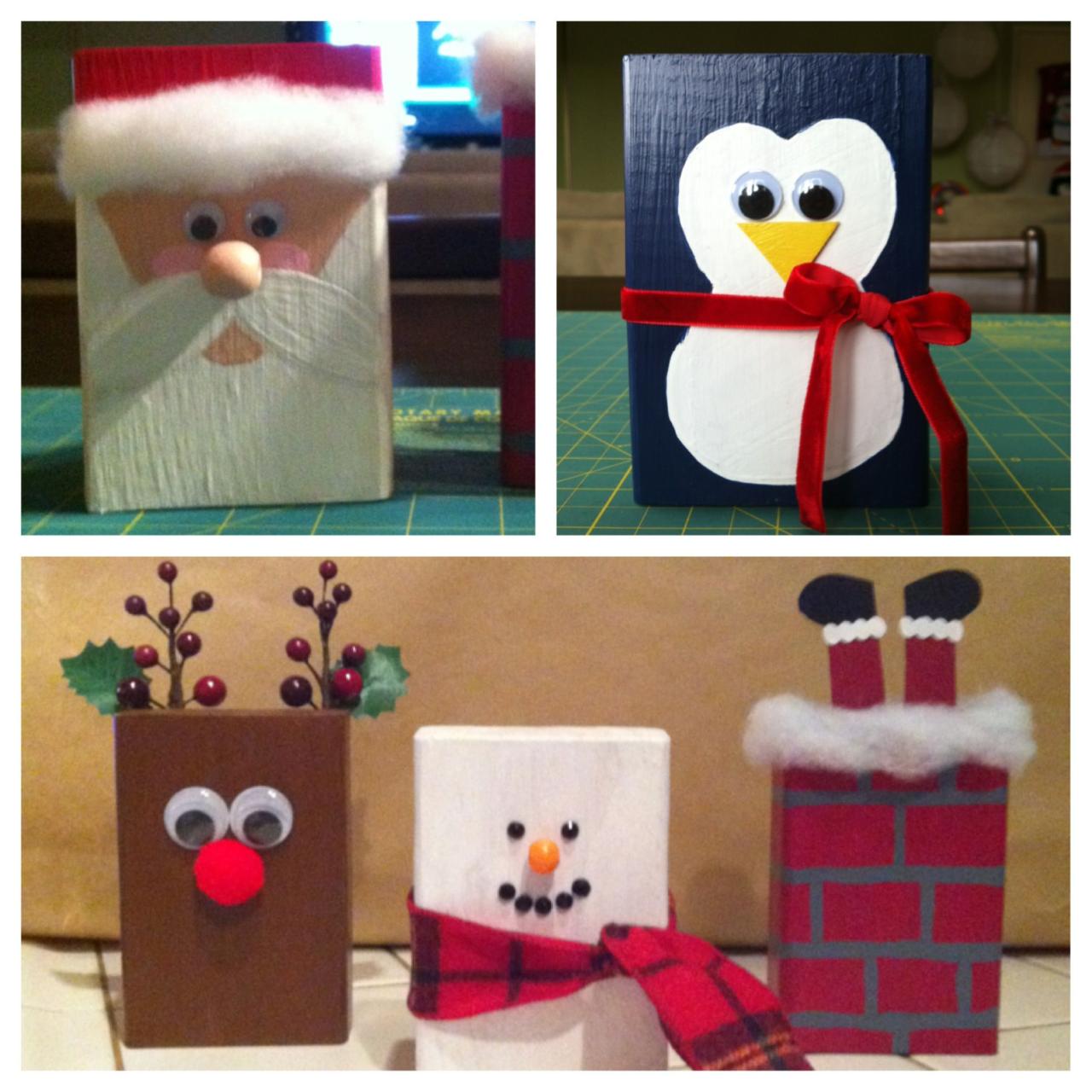 christmas wood block decor Christmas Decor Wood Blocks My Best Friends