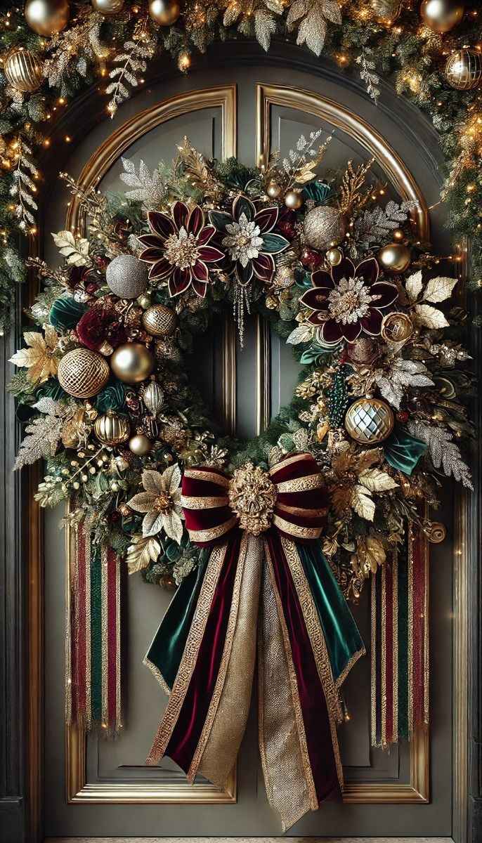 christmas decorations ideas door Luxury Christmas Door Decorations Elegant and Sophisticated Holiday