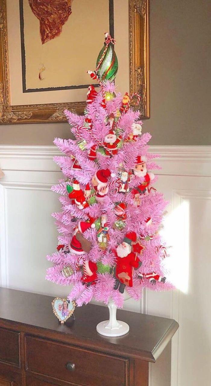 pink christmas tabletop decor 20+ Pink Tabletop Christmas Tree