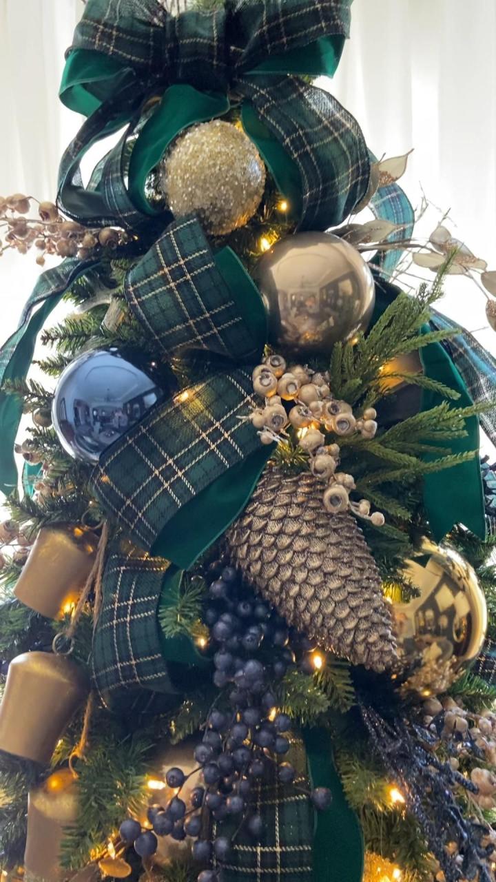 blue and green plaid christmas decor Blue Green and Gold Plaid A Remarkable Christmas Tree Life By Leanna