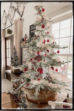 country christmas tree decor Soft, rustic & shabby chic Christmas tree vibes? Yes, please! Get