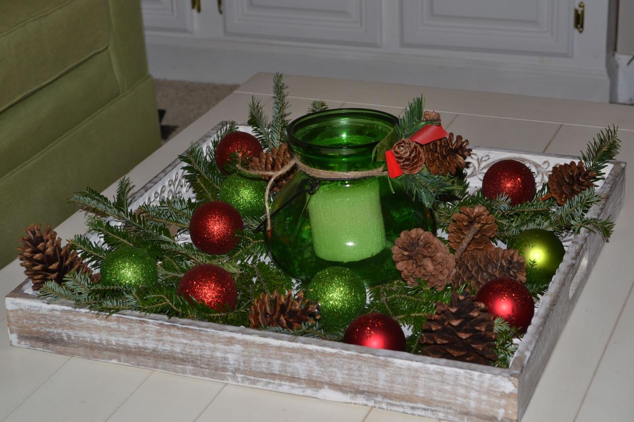 coffee table tray christmas decor Christmas tray on coffee table Christmas tray, Christmas decorations